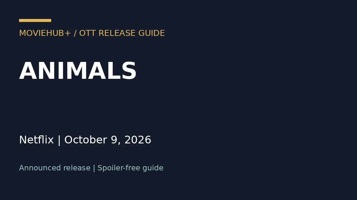 Animals Netflix release guide - original MovieHub title card
