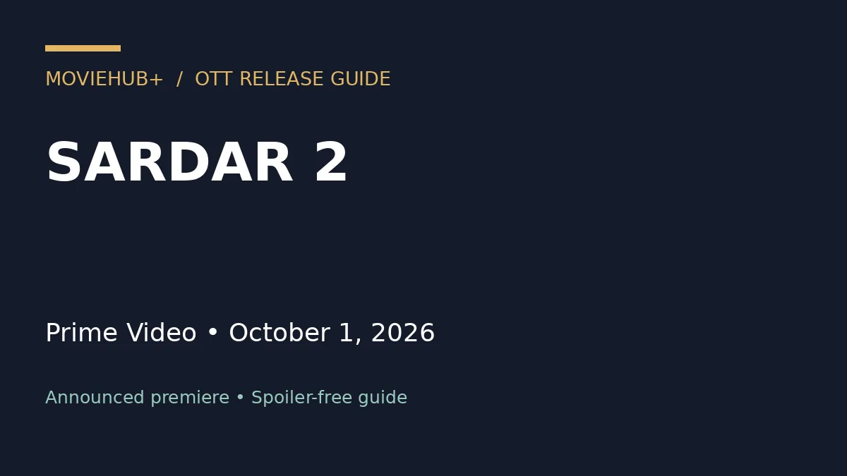 MovieHub title card: Sardar 2
