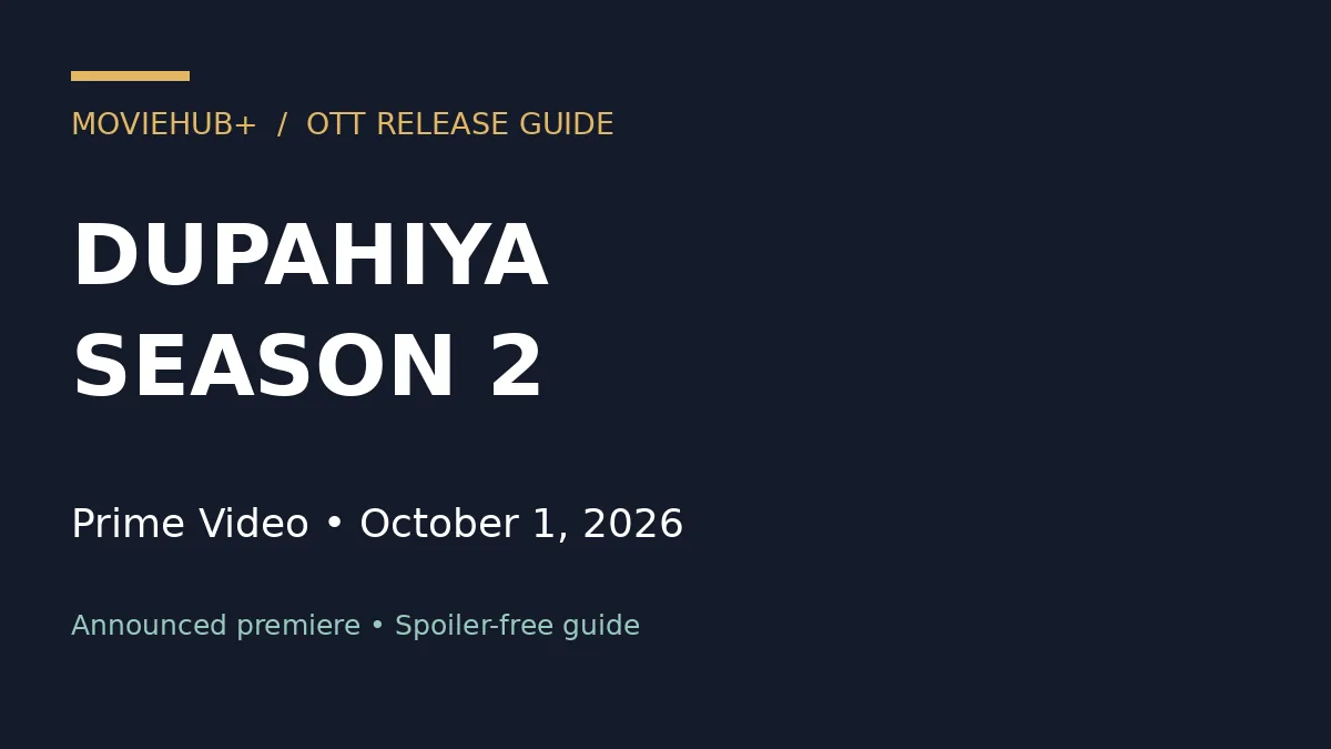 MovieHub title card: Dupahiya Season 2