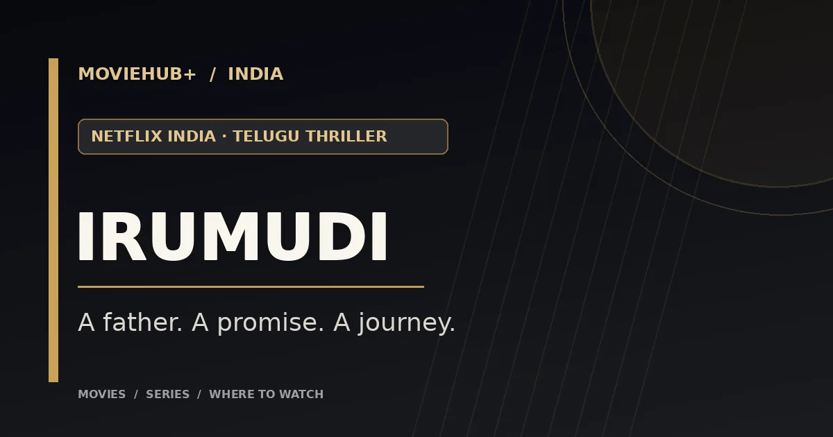MovieHub title card: Irumudi